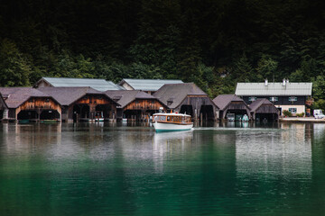 Obraz premium Cloudy weather at Konigsee