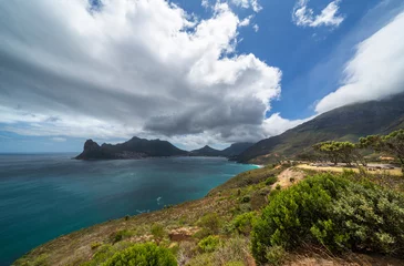 Foto auf Leinwand Hout Bay, Western Cape, South Africa landscape /  seascape with clouds and blue sky. © Wormsmeat