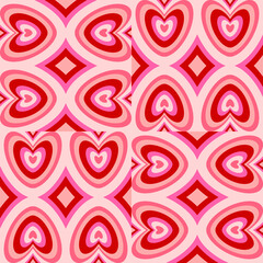 Fototapeta na wymiar seamless pattern with hearts background