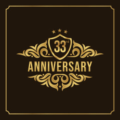 Collection of isolated anniversary logo numbers 1 to 1 million with ribbon vector illustration | Happy anniversary 33th