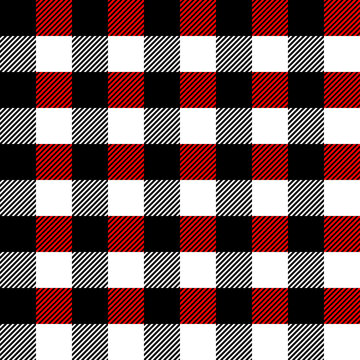 plaid black and red seamless pattern 