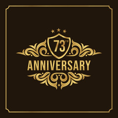 Collection of isolated anniversary logo numbers 1 to 1 million with ribbon vector illustration | Happy anniversary 73th