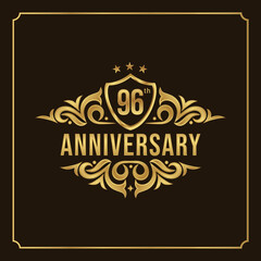 Collection of isolated anniversary logo numbers 1 to 1 million with ribbon vector illustration | Happy anniversary 96th