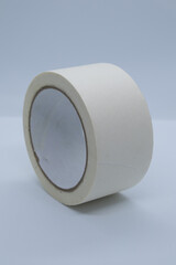 White paper tape on white background