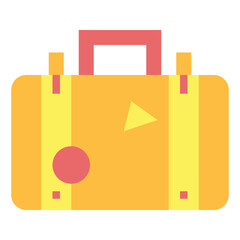 luggage flat icon style