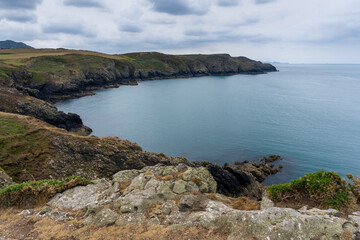 Fototapeta na wymiar landscape view of the wild and rugged Pembrokeshire coast in Wales