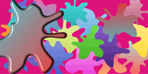 paint splash design multicolours