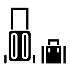 suitcase glyph icon style
