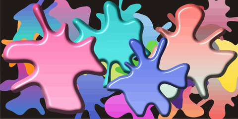 paint splash design multicolours