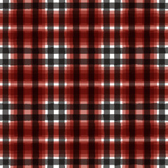 Tartan seamless pattern. watercolor plaid stripes, Vector checkered paint brush lines. Gingham texture for shirts, plaid, clothes, blankets, paper.