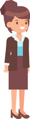 Business woman flat character silhouette