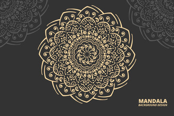 Mandala ornament background design vector