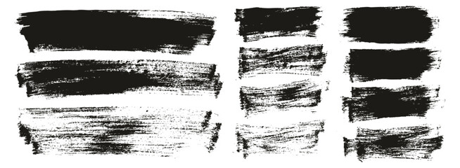 Flat Paint Brush Thin Long & Short Background Mix High Detail Abstract Vector Background Mix Set 