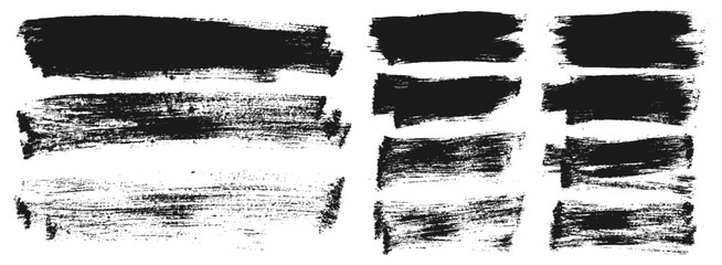 Flat Paint Brush Thin Long & Short Background Mix High Detail Abstract Vector Background Mix Set 