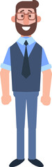 Business man cartoon character silhouette