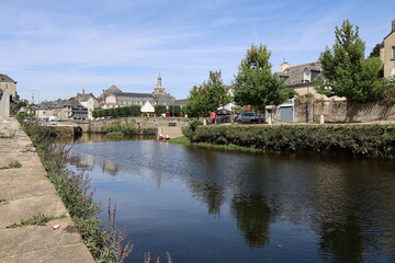 La rivière Laïta, ville de Quimperlé, département du Finistère, Bretagne, France