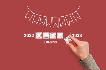loading panel from the old to the new year 2023.