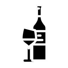 syrah red wine glyph icon vector. syrah red wine sign. isolated symbol illustration