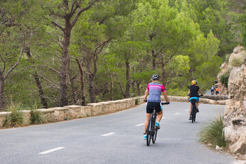 Naklejka premium Radfahrer (aufgenommen im Nordwesten der Insel Mallorca)