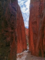 Vertical shot of the Standley Chasm in Northern territory, Australia