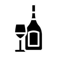 chardonnay white wine glyph icon vector. chardonnay white wine sign. isolated symbol illustration