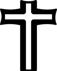 Vector image (silhouette, icon) of a cross