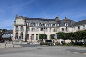 La gendarmerie, vue de l'extérieur, ville de Quimperlé, département du Finistère, Bretagne, France
