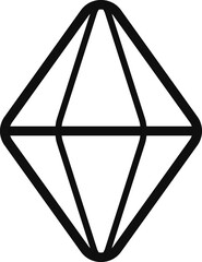 Gem, diamond, jewelry line icon