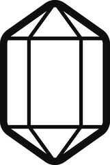 Gem, diamond, jewelry line icon