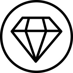 Gem line icon