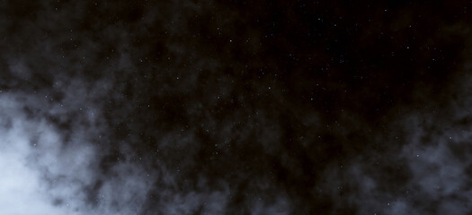 Deep space wallpaper illustration, 3d rendering of nebula