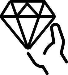 Gem line icon