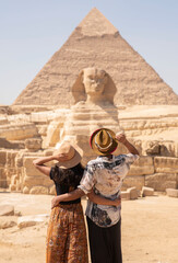 Sphinx and Pyramids of Giza, Cairo, Egypt