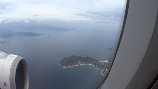The Plane Descends And Comes In To Land