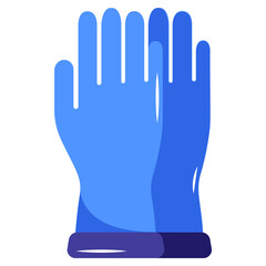 Check out flat icon of construction gloves 