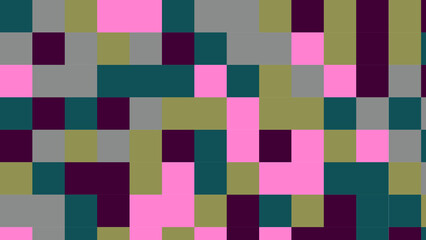 Fototapeta na wymiar green, pink and grey geometric pattern, seamless wallpaper for fabric, tile, tablecloth