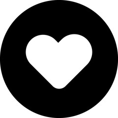 Heart black glyph icon