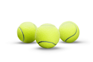 Tennis balls isolated sport equipment leisure sport recreation closeup