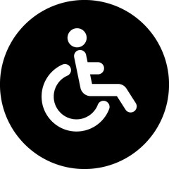 Disabled Handicap icon.Handicapped patient line icon. Disabled man outline vector icon