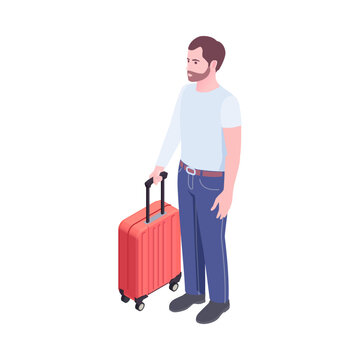 Isometric Man Travelling