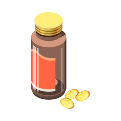 Vitamins Isometric Icon