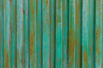 Green corrugated texture background