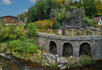 szklarska poreba town and kamienna river in autumn. Poland © Svitlana