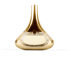 Fashion bottle of perfume isolated on white background