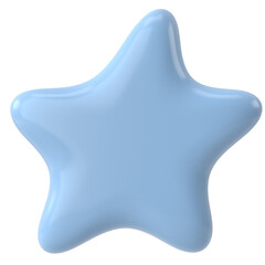 3D star. 3D illustration.