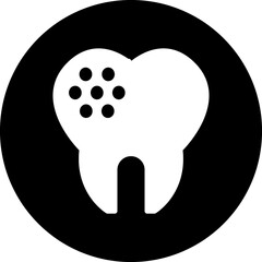 tooth caries cartoon icon