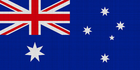 Australian flag on the texture. Concept collage.