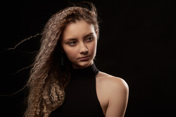 Fototapeta premium serious young girl