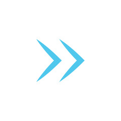 Double arrow blue web icon