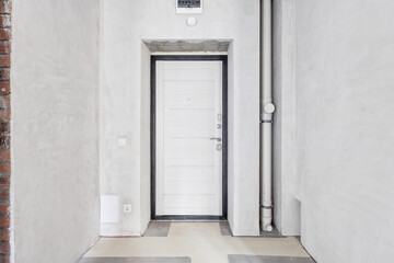 interior of the apartment without decoration in white colors